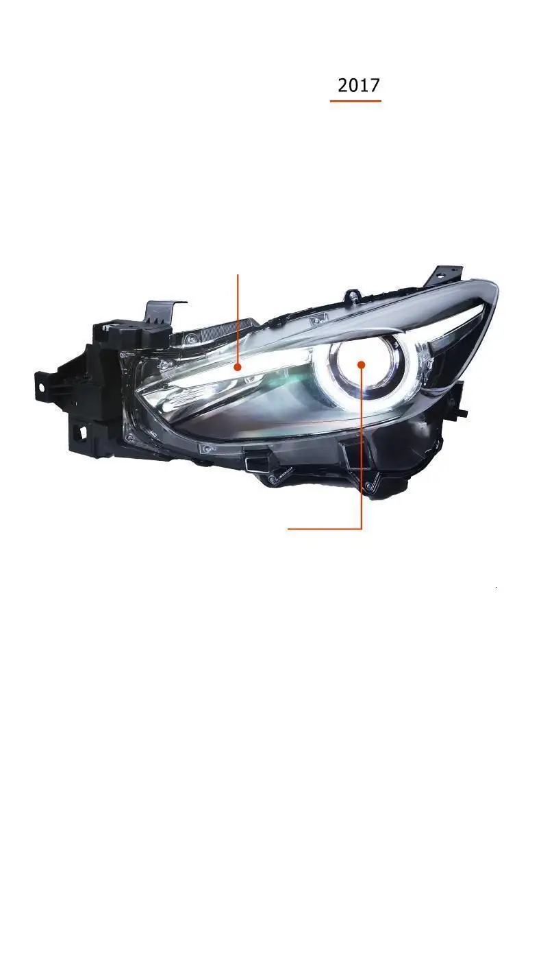 Neblineros Led Para Авто дневные ходовые Боковые указатели поворота передние противотуманные фары автомобильные фары в сборе для Mazda Axela