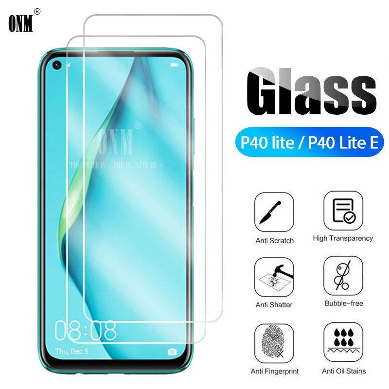 

P40 Lite 2Pcs Tempered Glass For Huawei P40 lite Screen Protector For Huawei P40 lite E Protective Glass Film