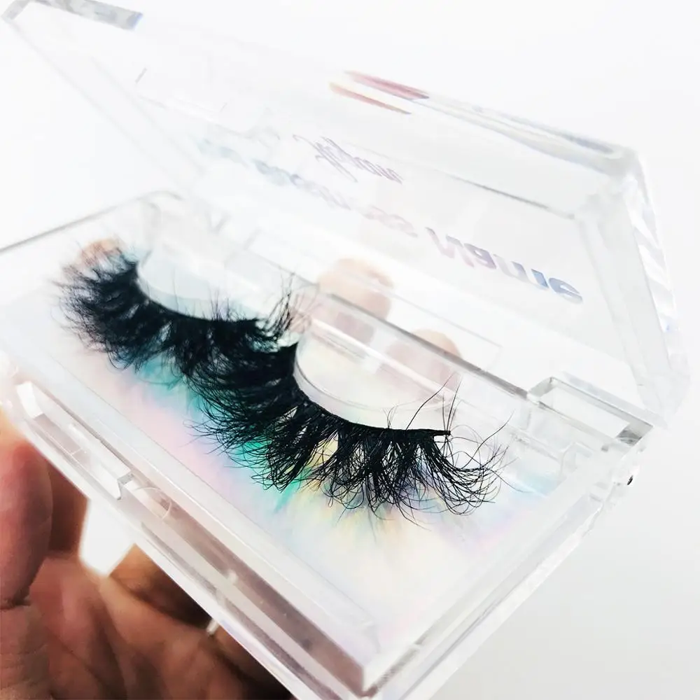 Velkoobchod řasy skříňka balíček 25mm norek lashes skříňka pouzdro akryl skříňka pouzdro a falešná hřebíky balíček nestandartní dráp skříňka