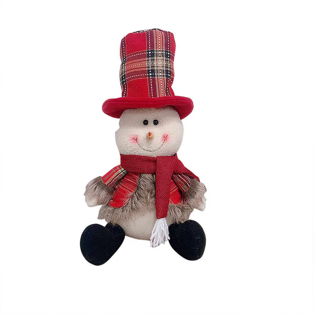 Большие размеры, новогодние куклы, Санта Клаус, игрушечные снеговики, рождественские фигурки, рождественский подарок для ребенка, красный орнамент с рождественской елкой, год
