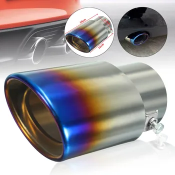 

Universal Stainless Steel Car Auto Muffler Exhaust Tail Pipe Square Car Rear Tail Throat Liner Exhause Accessories