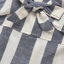 Новинка года; стильные летние детские брюки в Корейском стиле для девочек брюки в полоску брюки на подтяжках средней посадки детские брюки; AliEx