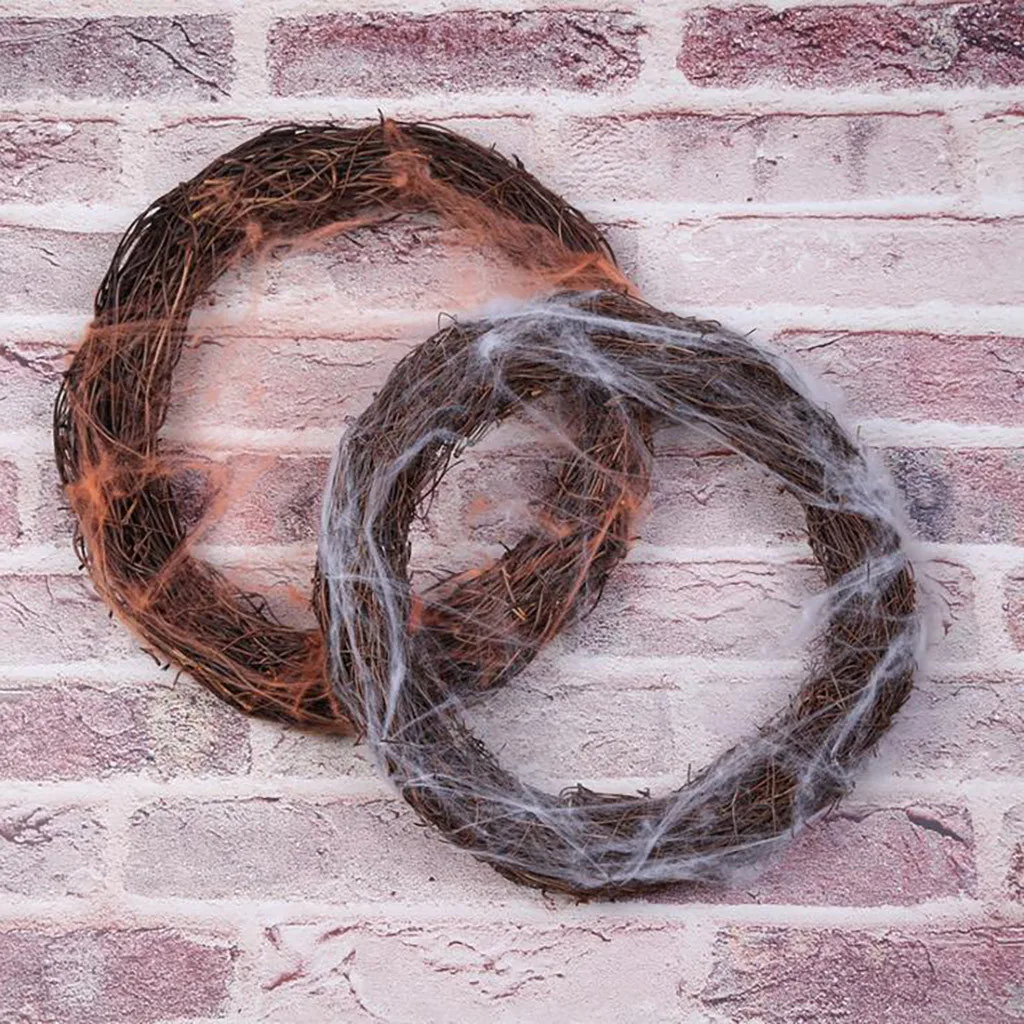 Halloween Decoration Pendant Spider Silk Circle Scene Layout Decor Scene Layout Ornaments Garland Window Hanging#WS