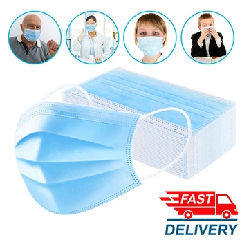 

30/50/100pcs Dust-proof Masks Anti-Dust Facial Mask Protective Cover Beauty Salon Disposable Ear-loop Face Mouth Masks Nose Care