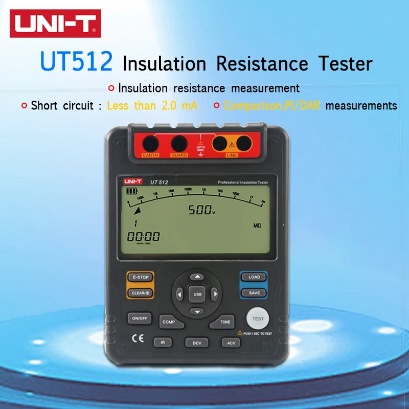 Unit Ut512 Digital Insulation Resistance Tester 2500v Usb Interface