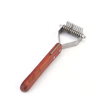 Домашние собаки и уход за котом расческа для подшерстка с 10 зубцами-гребень для животных или легкие коврики и спутывания удаления, Размер маленький