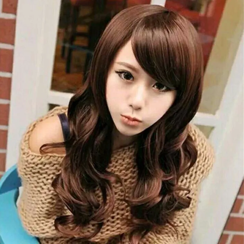 Lace Front Human Hair Wigs Synthetic None Lace Wigs 65 Cm Cosplay