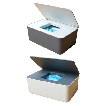

Baby Non-Slip Wipes Dispenser Tissue Storage Box Container Mouth Mask Case Holder with Lid Three-Layer Seal Design
