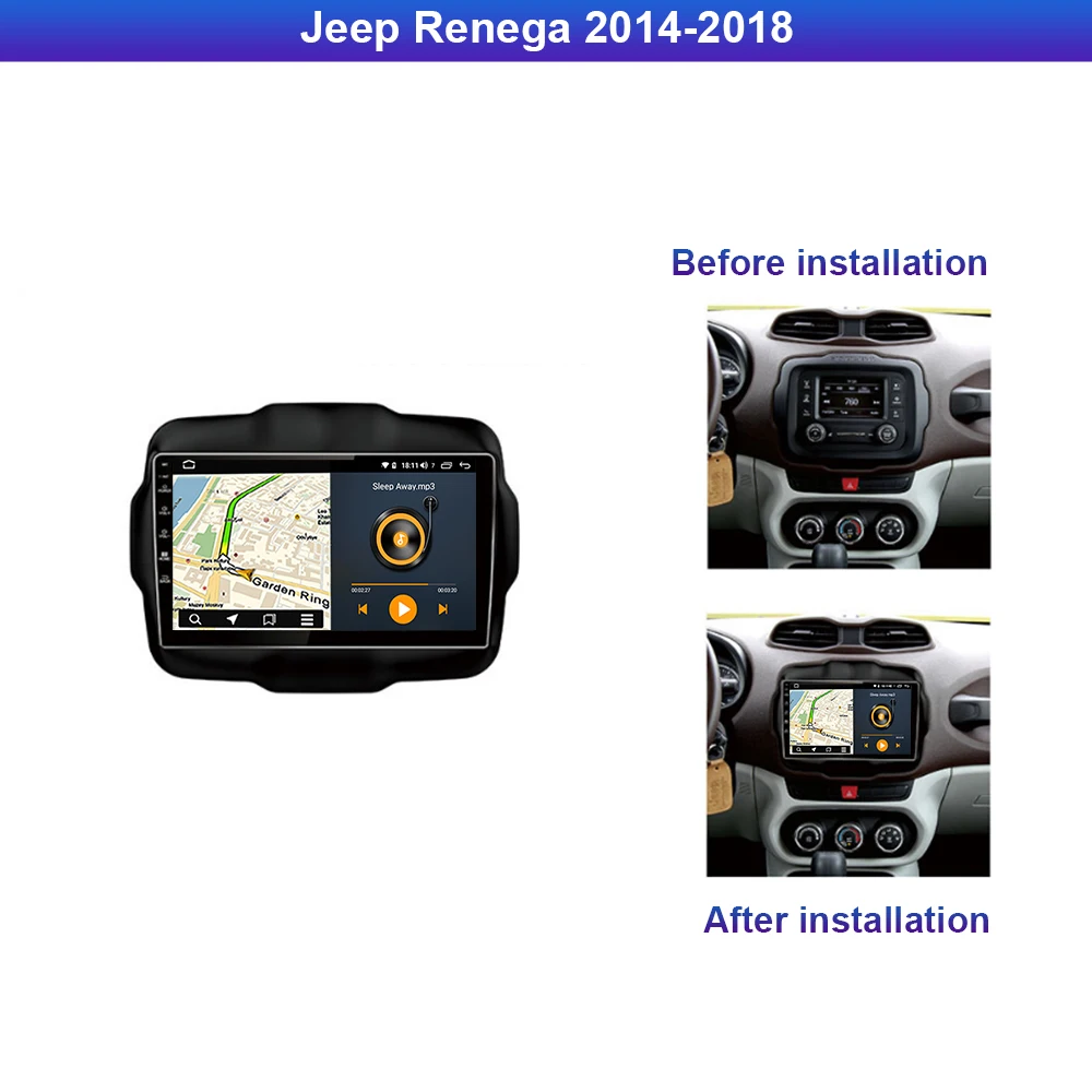 Roader Автомобильный мультимедийный плеер Android 10 0 автомобильный DVD для Jeep Renegade 2014 2015