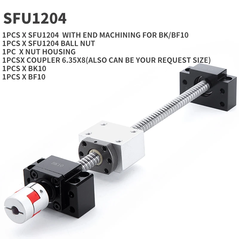 SFU1204 набор 1204 рулонный шариковый винт C7 с концевой обработкой + RM1204 шариковая