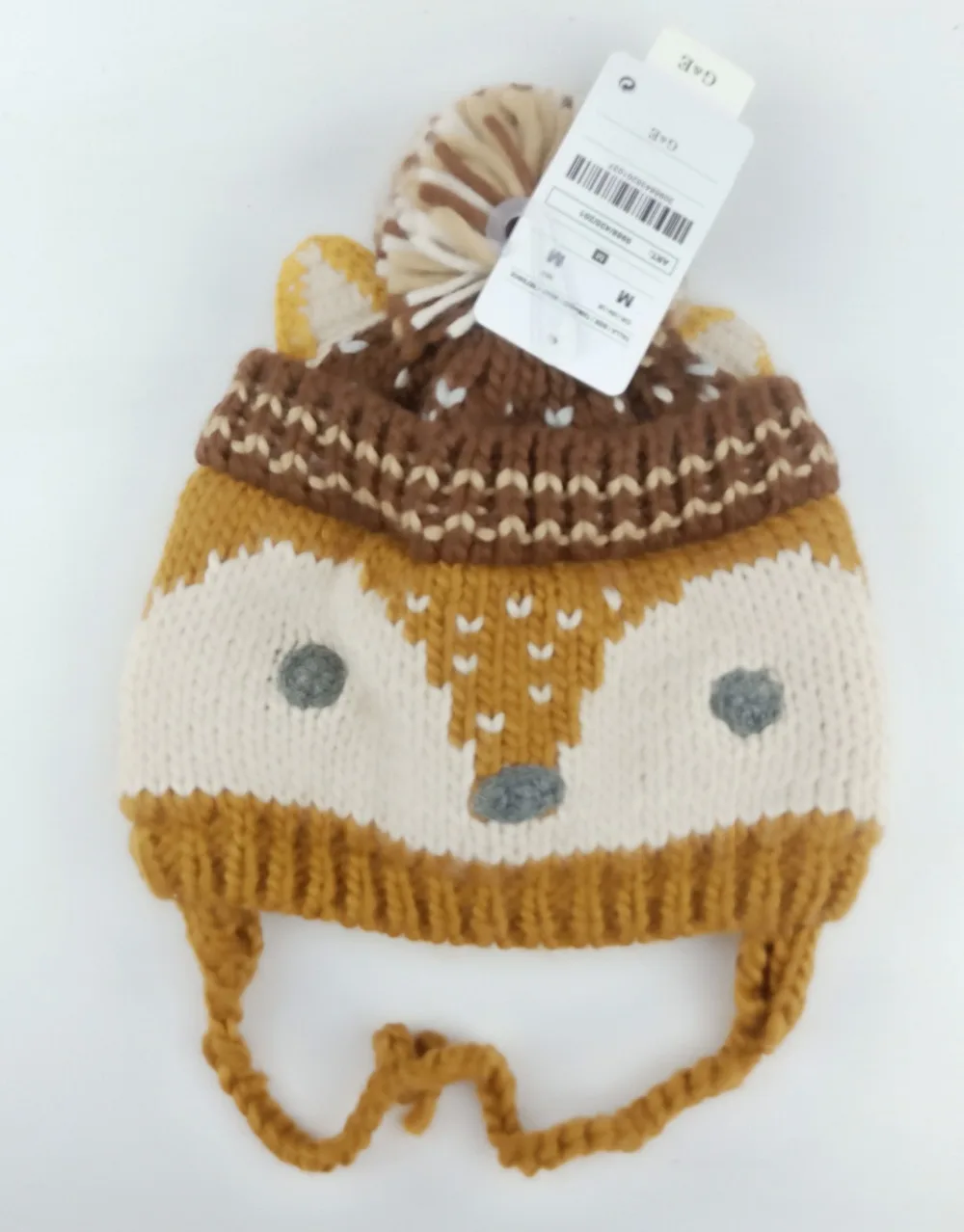 new winter warm animal design fox style knitted hat and scarf sets for baby boy girls kids children