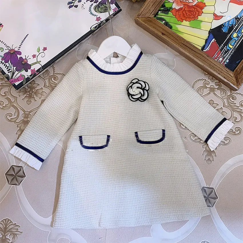 

1665B Floral Booch Brand Princess Baby Girl Christmas Dress Fall Spring Party Wedding Kid Dress ForGirl Thanksgiving BabyClothes