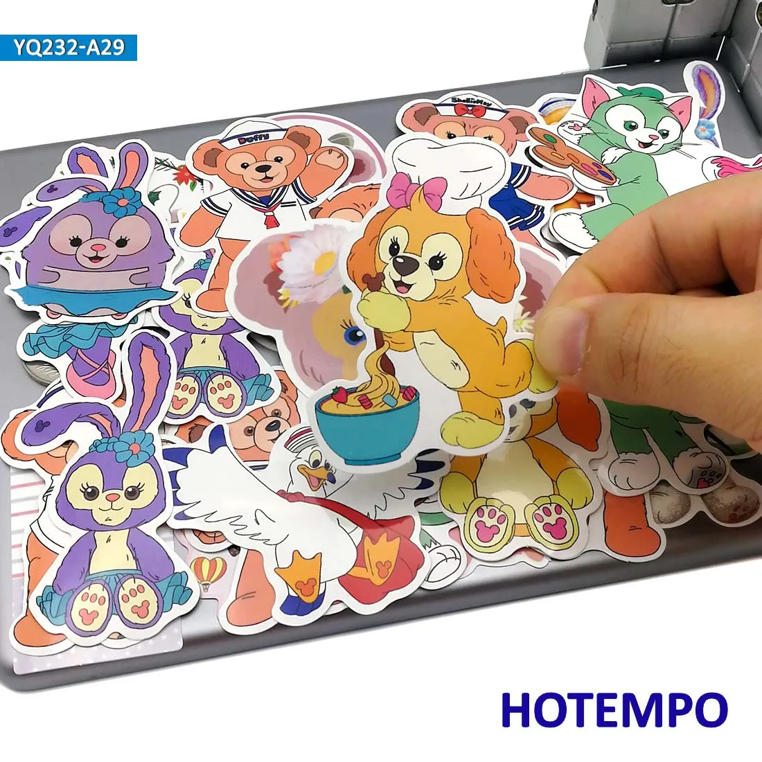 30pcs Cute Cartoon ShellieMay Bear Duffy Anime Stickers for Children Kids Mobile Phone Laptop Skateboard Luggage Guitar Stickers