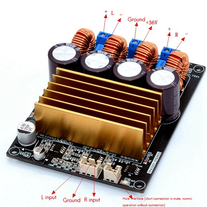 best amplifier TPA3251 Dual Channel Digital Power Amplifier Board 175W+175W 2000 watt amp