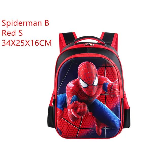 Супермен Бэтмен Капитан Америка мальчик девочка дети детский сад школьная сумка Подростковая Дети Студенческие рюкзаки - Цвет: Spiderman B Red S