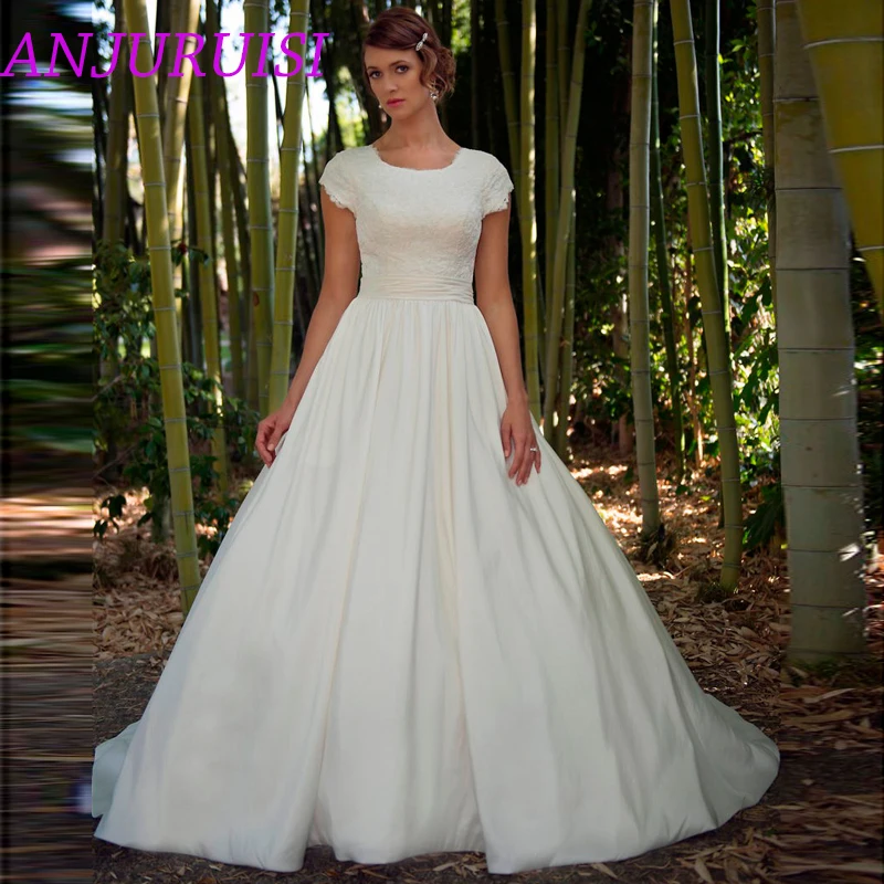 Modest simple wedding dresses Clearance
