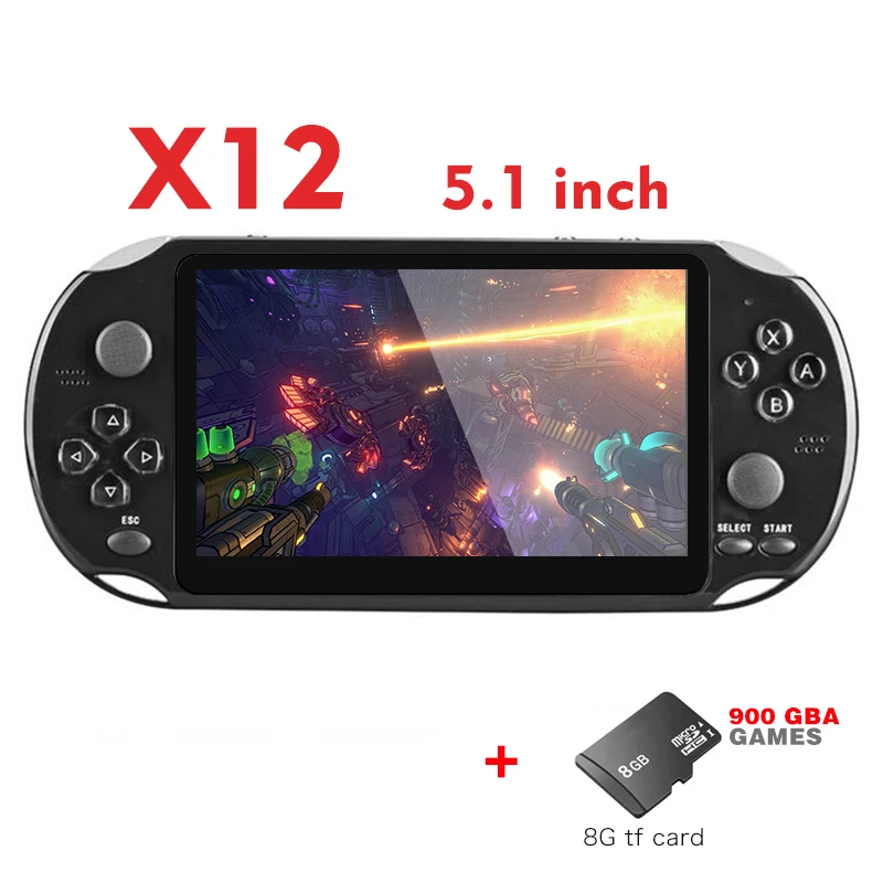 Data Frog X12 Portable Handheld Video Game Console Built-in 3200+ Games For GB/GBA/GBC/SEGA/CPS/NEOGEO/MAME/FC/SFC 9 Emulators 
