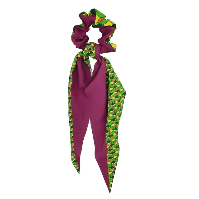 Anime Demon Slayer Cosplay Hair Ring Ribbon Nezuko Zenitsu Tanjirou Fashion Scrunchies Hair Accessories Girl Costume Props fugangyiyong