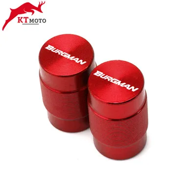 Для BURGMAN 650 400 125 200 250 AN650 AN400 AN125 AN200 ЧПУ аксессуары колеса крышки стержня вентиля шины воздухонепроницаемые крышки - Цвет: Red