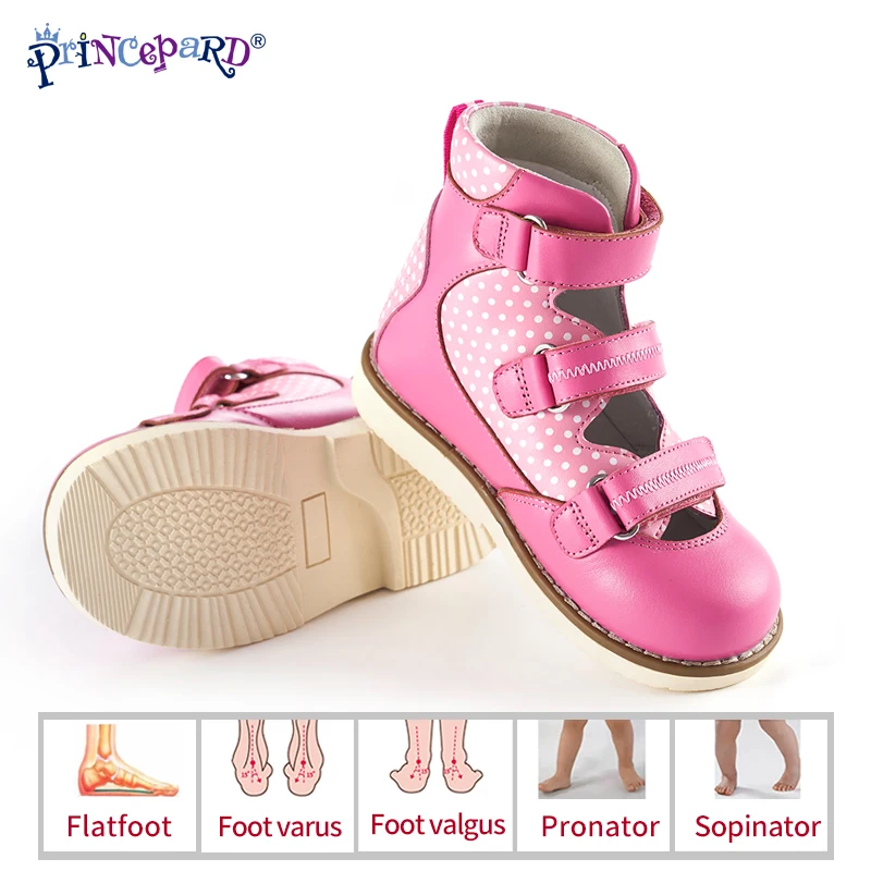 Princepard Summer Autumn Orthopedic Supportive Shoes for Kids Genuine