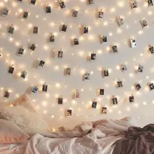 2 м/5 м зажим для фото USB светодиодный гирлянды сказочные огни наружная гирлянда на батарейках рождественские украшения вечерние, свадебные, рождественские