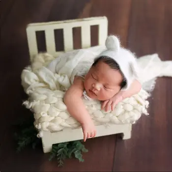 

Newborn Photography Props Wood Bed Infant Poses Baby Photography Prop Detachable Background Props Baby Photography Accessories
