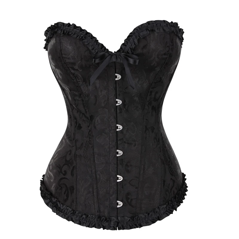 Plus Size Bodice Victoria Corset Top Sleeveless Vintage Bustier Long Torso Women Gothic Steampunk Sexy Corselet XS to 6XL