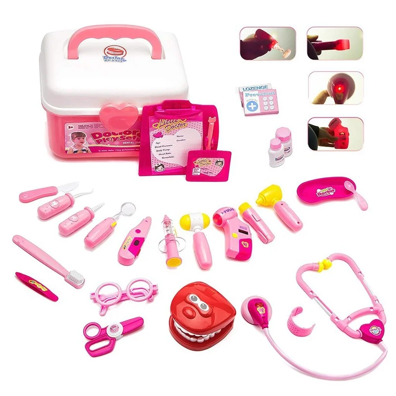

Kids Pretend Play Kit Doctor Role Medical Education Game Set Box Children Doctor Present Play Kid Toy Doctor Toy Christmas Gift