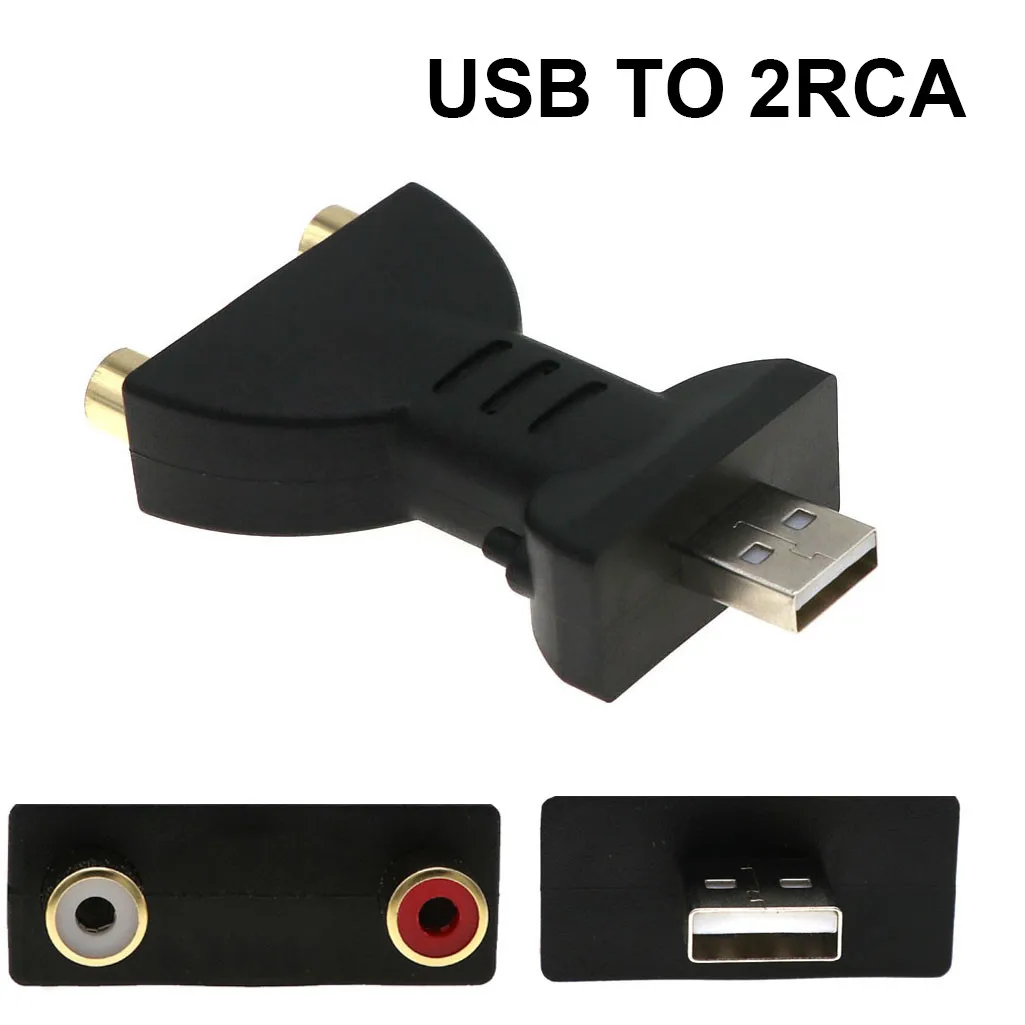 1 шт. USB штекер для 2RCA/3RCA Женский Видео Аудио позолоченный адаптер AV компонентный конвертер аудио адаптер Аксессуары