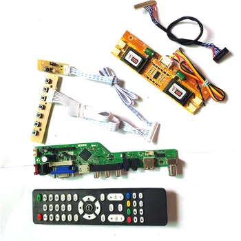 

For M170EN07 V1 M170EU01 V0 Remote+Inverter+keyboard T.V53 controller board LCD display VGA HDMI AV USB 4CCFL 30Pin LVDS DIY kit