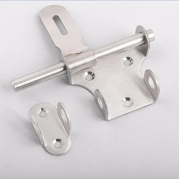 

Stainless Steel Door Latch Anti-Theft Door Left And Right Bolt With Lock Heavy-Duty Bolt Lock Hardware Door Lock