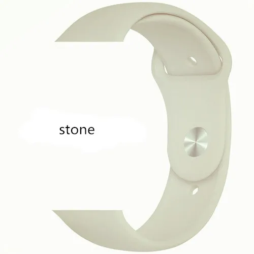 stone Силиконовый ремешок для apple watch band 44 мм 40 мм, correa, iwatch5/4/3/2, 38 мм, ремешок 42 мм монохромный Силиконовый Браслет apple watch band - Цвет ремешка: stone