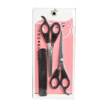 

3pcs Barber Hair Cutting Tool Thinning Hairdressing Shears Scissor Comb Salon Set J9