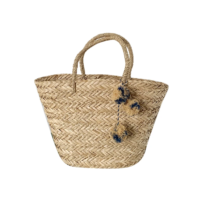 Weave Large Tote Bag 2021 Summer New Quality Straw Women's Designer Handbag High Capacity Handbag Beach Travel Bag Basket Bag