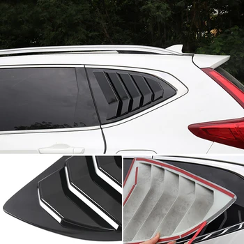 

For Honda CR-V CRV 2018 2019 2020 Car Styling Rear Window Triangle Shutters Cover Trim Sticker 2pcs ABS Black Auto Accessories