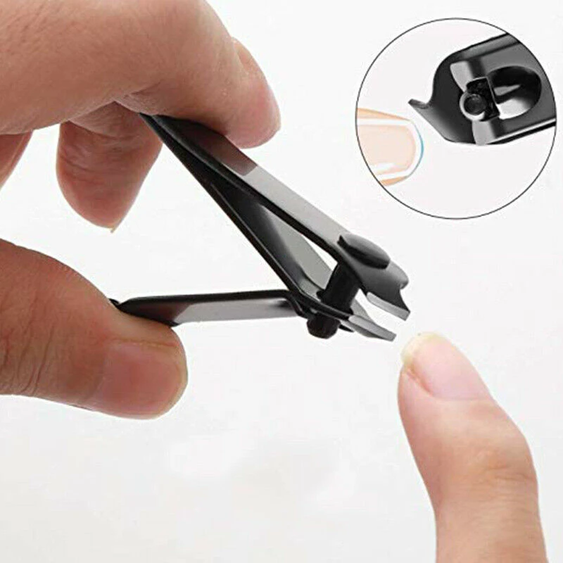 Black Stainless Steel Nail Clipper Cutter Professional Manicure Trimmer High Quality Toe Nail Clippers Knife Nail Art& Tools