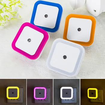 

1PC EU US Plug Light Sensor LED Night Light Baby Bedside Lamp Night Lamp luminarias Sleep Light For Children Bedroom Stairs