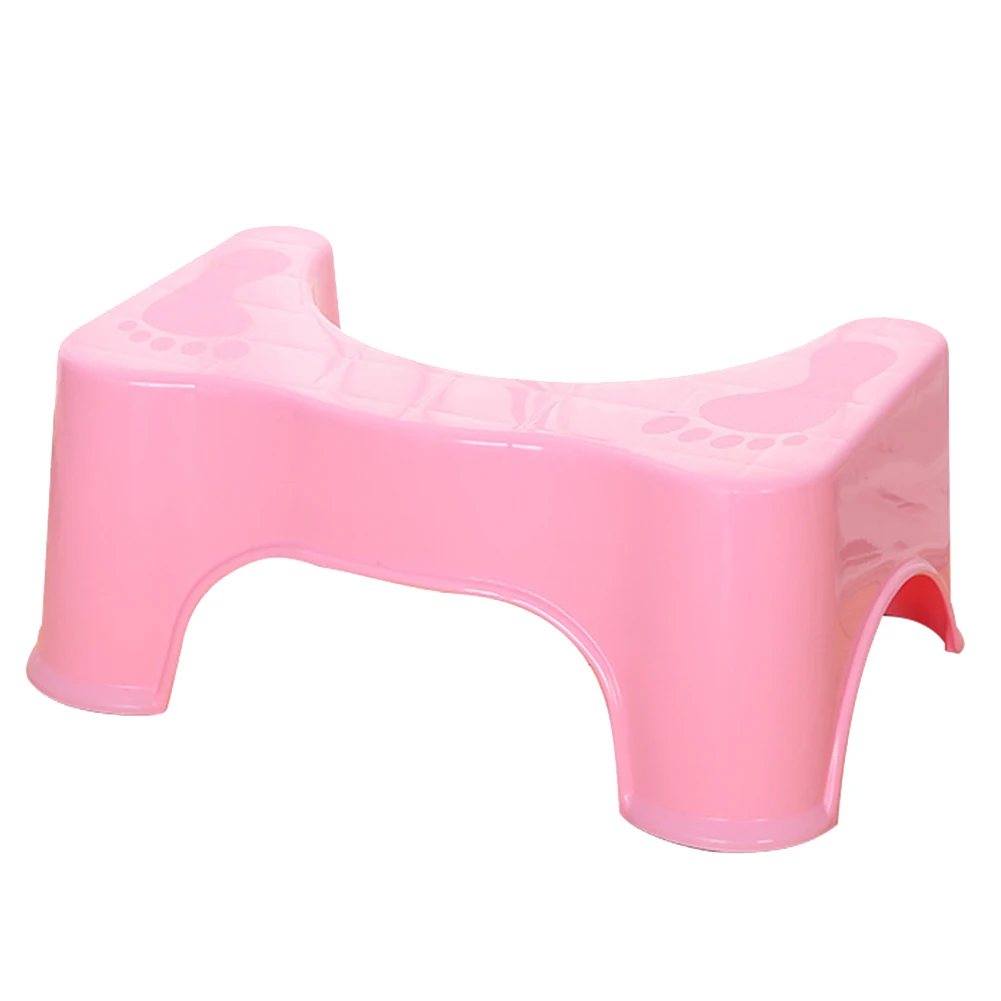 Пластиковый табурет для ванной комнаты, ручная стирка, табурет для ног, детский нескользящий табурет для туалета AC889 - Цвет: Pink