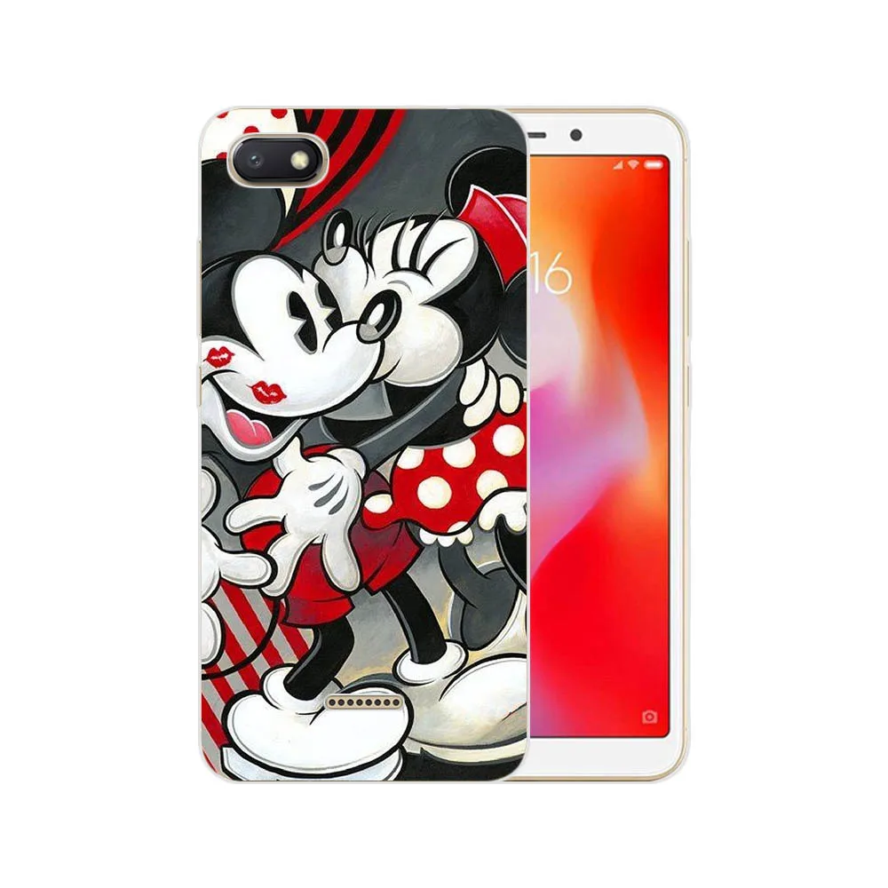 Милый мягкий силиконовый чехол для телефона с рисунком Микки и Минни для XiaoMi 8 A1 A2 Lite A3 9 9SE 9T K20Pro, чехол для Redmi Note4X Note5Pro