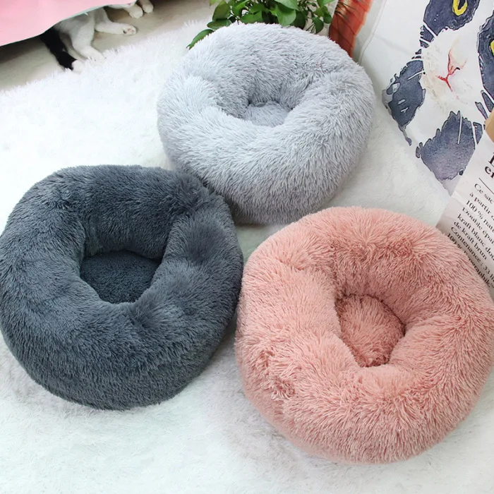 Pet плюшевый пончик Cuddler кошки кровать теплый мягкий утолщенный повышенный коврик для собак и щенков Подушка PI669
