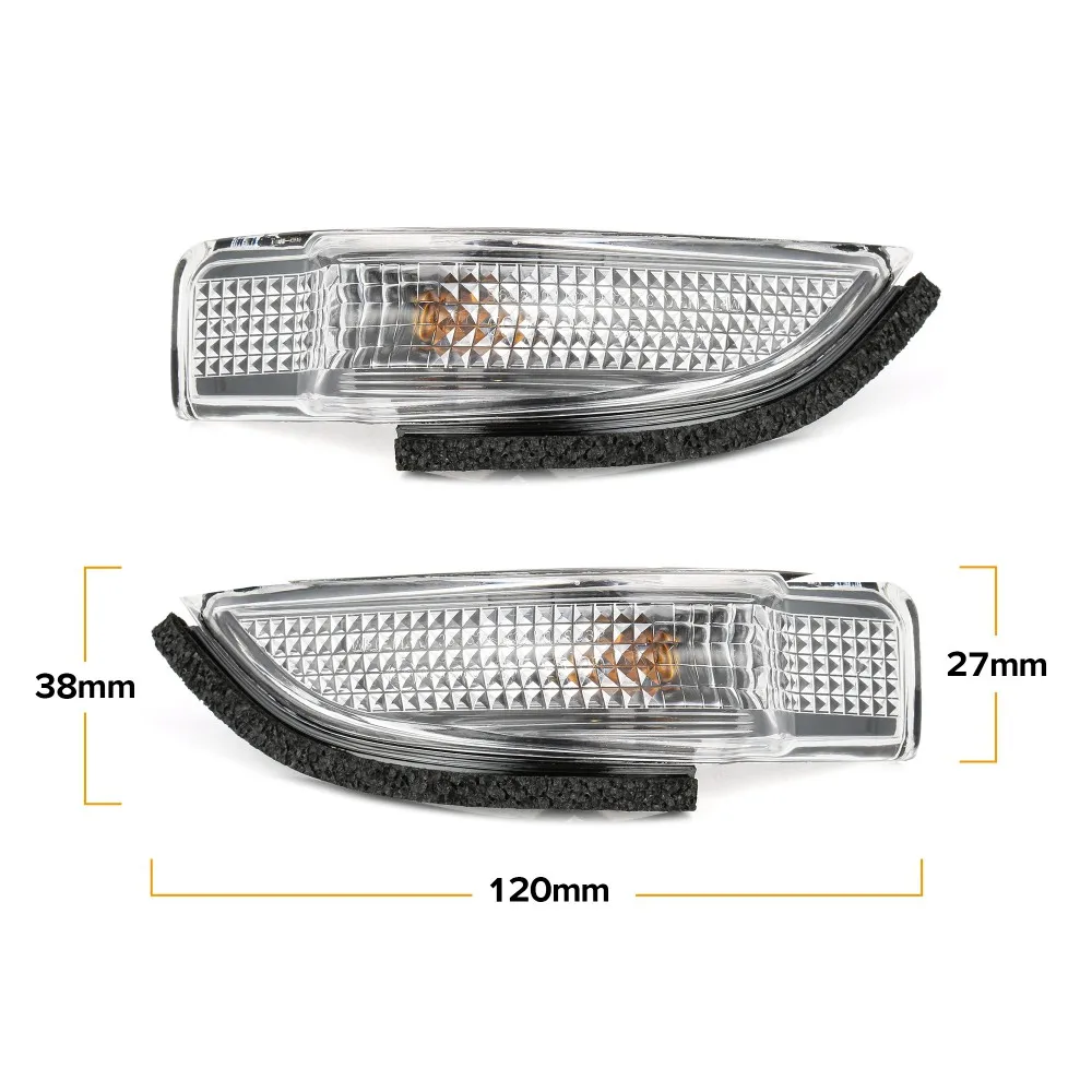 2 шт. автомобильный левый и правый индикатор для зеркала сигнала поворота лампочка для Пластиковая пилочка для ногтей RAV4 Prius C автостайлинг
