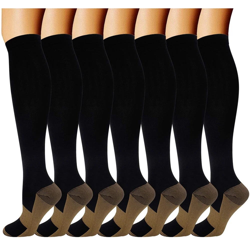 

3 Pairs Compression Socks for Women Thigh High Sock Soft Knee Long Stockings Varicose Vein Leg Relief Pain Knee Socks Pressure