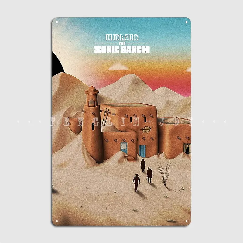 The Sonic Ranch By Midland Metal Sign Cinema Garage Home Crea Garage Decoration Tin Sign Poster