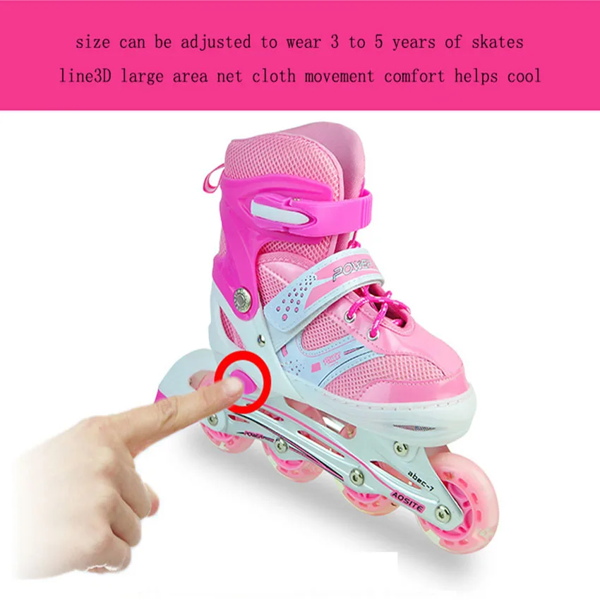 

Roller Skates Children Inline Skating Shoes High Quality Sliding Freestyle Skating Patins 4 Wheels Professional