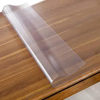 

Soft Glass Table Cover DIY Grease Proofing Rectangle Transparent Table Cloth Handmade Custom Transparency PVC Tablecloth