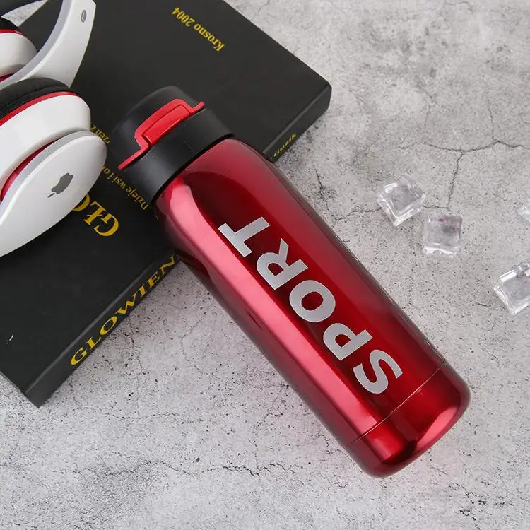 500ml Vacuum Insulated Travel Bottle Outdoor Camping Water Coffee Flask With Bouncing Cap Thermos Mug Termo Termos Water Bottle - Цвет: Red