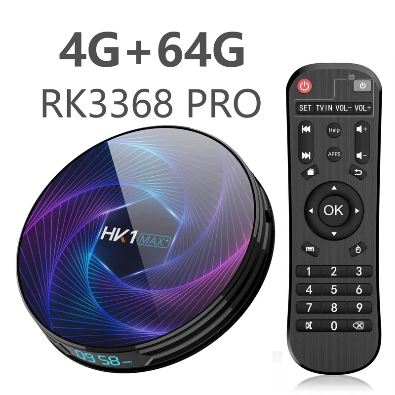 HK1 MAX 4G64G HK1 MAX Plus Smart tv Box Android 9,0 4 Гб 128 Гб 64 ГБ 32 ГБ Восьмиядерный RK3368PRO 1080P H.265 4K Google плеер Netflix телеприставка - Цвет: HK1 MAX 4G64G