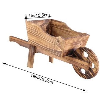 

Best Wooden Cart Flowerpot Fleshy Ornamental Creative Garden Shop Household Bedroom Plants Flowers Wheelbarrow Planter Pot Dec