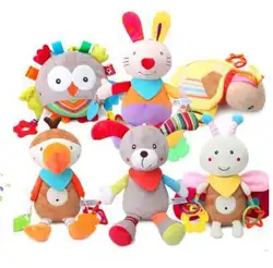 Милый Многофункциональный прорезыватель, Успокаивающая кукла, щенок, кролик, красочная Jingle кукла с xiang zhi детские игрушки