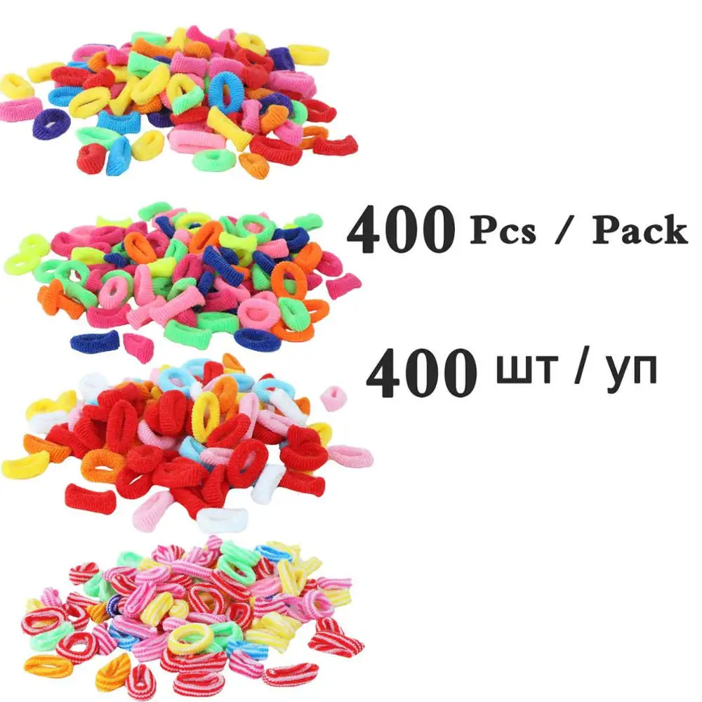 400ABCD 400/100 шт из мультфильма «Холодное сердце» ; 1,5 см красочные небольшой кольцо резинка для волос, обтянутая тканью; держатель ленты резинок, обтянутая тканью; Детские аксессуары для волос - Цвет: 400ABCD